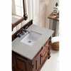 James Martin Vanities Brookfield 36in Single Vanity, Warm Cherry w/ 3 CM Eternal Serena Quartz Top 147-114-5586-3ESR